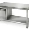 Nerezový pracovný stôl  - 180 x 60 cm - so základnou policou ATK186 - Image 2
