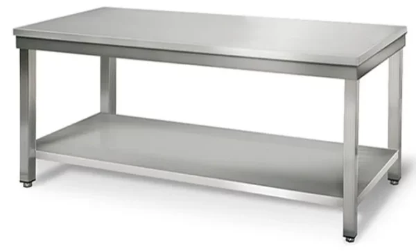 Nerezový pracovný stôl  - 180 x 60 cm - so základnou policou ATK186 - Image 4