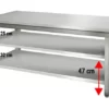 Nerezový pracovný stôl  - 180 x 60 cm - so základnou policou ATK186 - Image 6