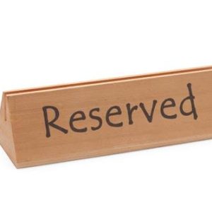 Informačná tabuľka Rezervácia“, HENDI, Reserved, 152x44x(H)44mm