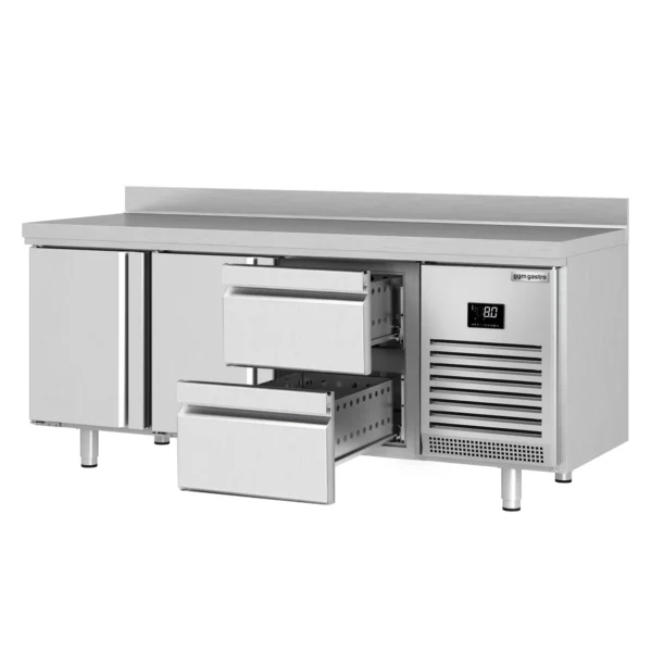 Chladiaci stôl PREMIUM PLUS - 1960x600mm - s 2 dvierkami a 2 zásuvkami a so zadnou stenou - Image 7