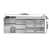 Pivný pult PREMIUM PLUS - 2500x700mm - 2 sklenené dvierka a 3 zásuvky